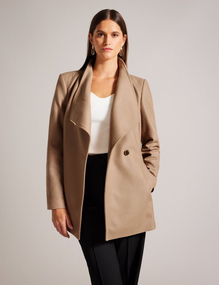 Ted Baker Rosess - Short Belted Wool Wrap Coat Jacken Damen Braun | 349208-OUK