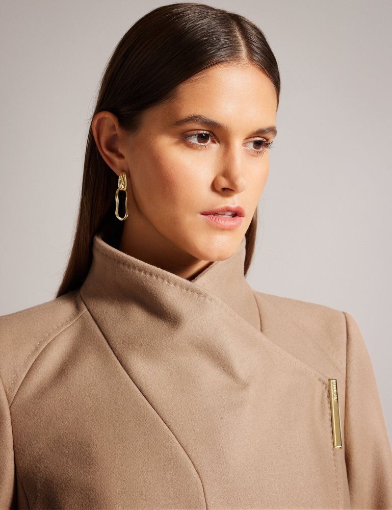 Ted Baker Rosess - Short Belted Wool Wrap Coat Jacken Damen Braun | 349208-OUK
