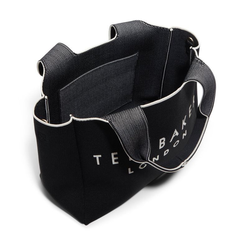 Ted Baker Sara - Small Knit Tote Tragetaschen Damen Schwarz | 593164-SIC