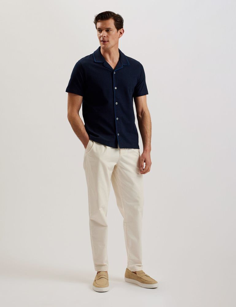 Ted Baker Selar - Short Sleeve Regular Button Through Shirt Hemd Herren Navy | 428390-BUK