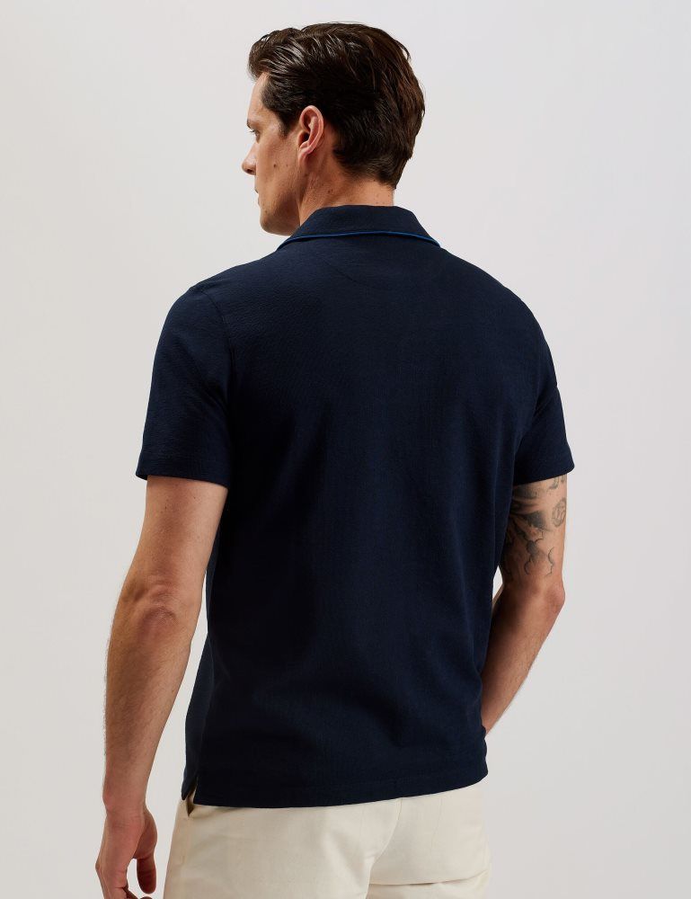 Ted Baker Selar - Short Sleeve Regular Button Through Shirt Hemd Herren Navy | 428390-BUK