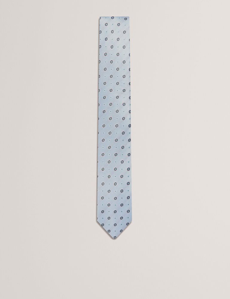 Ted Baker Steeple - Circle Geometric Print Silk Tie Krawatten Herren Blau | 219573-OHZ