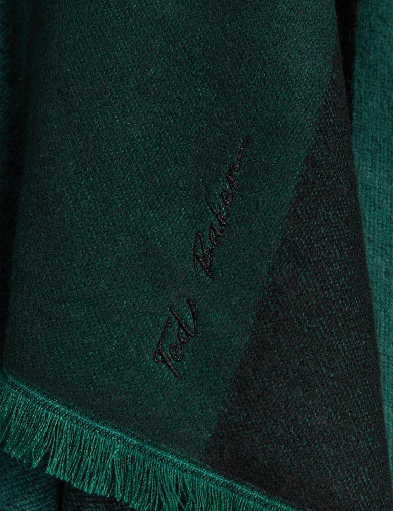 Ted Baker Suffia - Colour Block Buckled Woven Poncho Hats, Gloves & Scarves Damen Grün | 130487-JNU