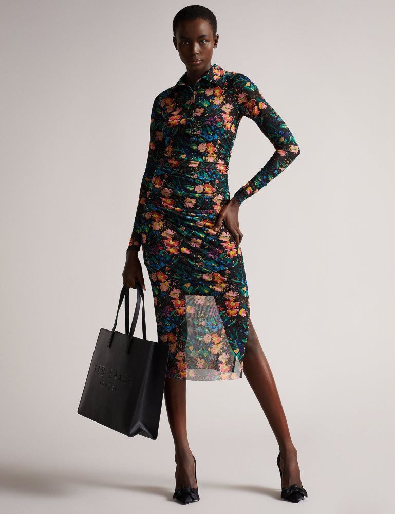 Ted Baker Sukicon - Textured Faux Leather Icon Tote Bag Tragetaschen Damen Schwarz | 856193-HCN