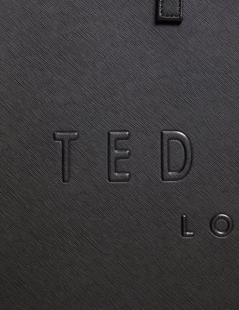 Ted Baker Sukicon - Textured Faux Leather Icon Tote Bag Icon-Taschen Damen Schwarz | 298546-PLS