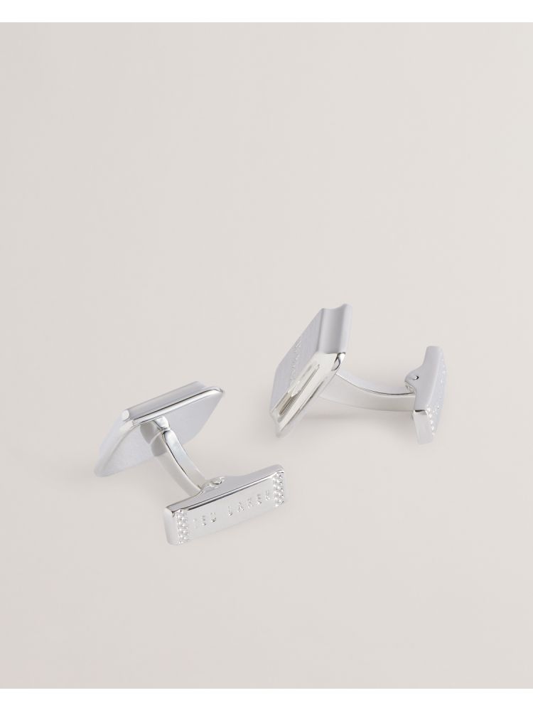 Ted Baker Tedly - Silver Branded Cufflinks Manschettenknöpfe Herren Silber | 279564-XLH