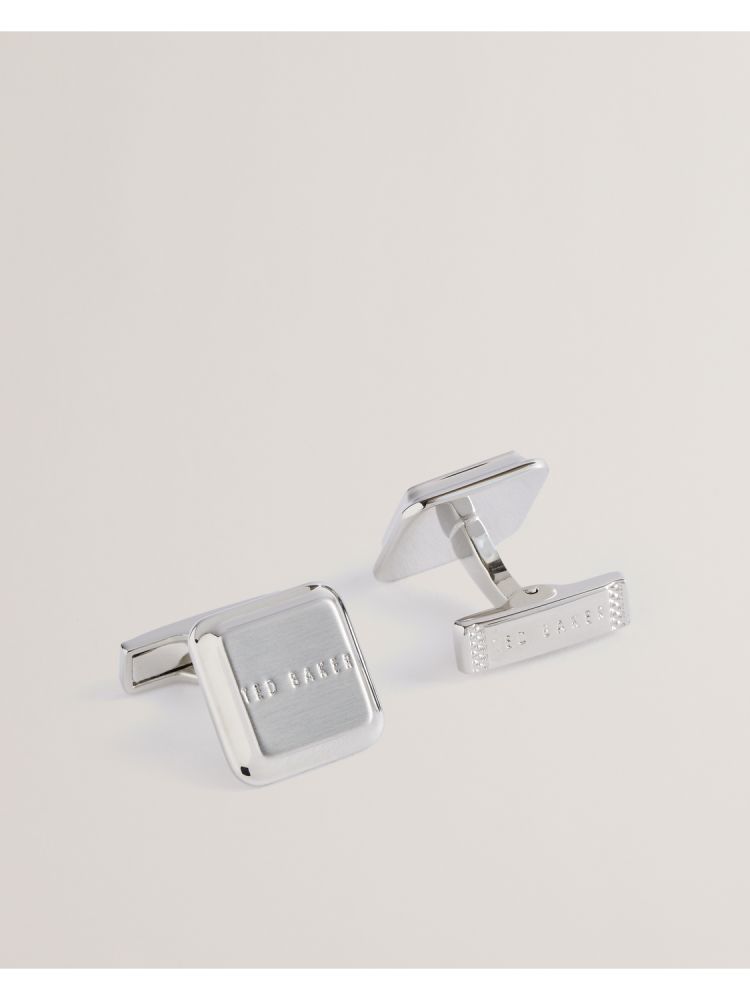Ted Baker Tedly - Silver Branded Cufflinks Manschettenknöpfe Herren Silber | 279564-XLH