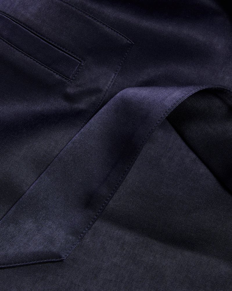 Ted Baker Teeru - Tailored Satin Longline Vest With Belt T-shirts Damen Navy | 452089-CGL