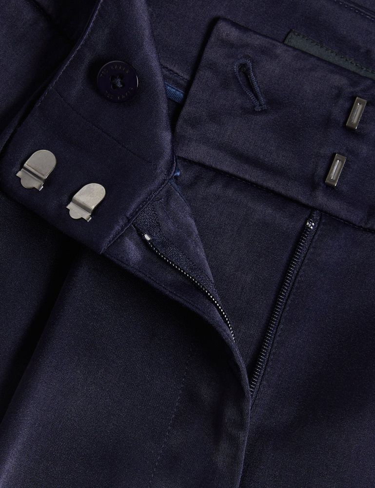 Ted Baker Teerut - Satin Tailored Wide Flood Length Trousers Kurze Hose Damen Navy | 047395-IYR