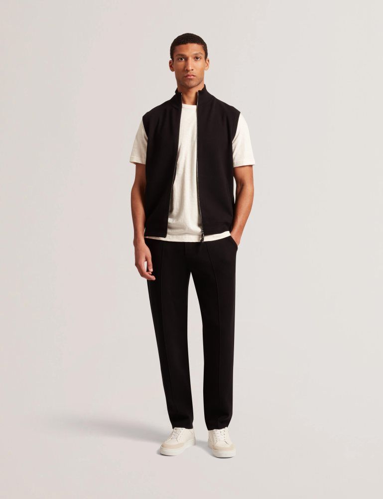 Ted Baker Terince - Zip-through Funnel Neck Gillet Jacken Herren Schwarz | 580271-FVI