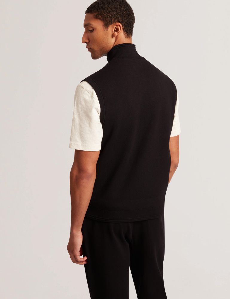 Ted Baker Terince - Zip-through Funnel Neck Gillet Jacken Herren Schwarz | 580271-FVI
