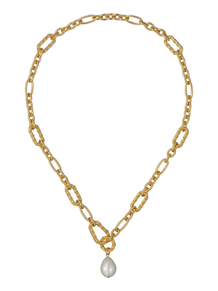 Ted Baker Timora - Pearl Pendant Twisted Chain Necklace Schmuck Damen Gold | 958420-TPB
