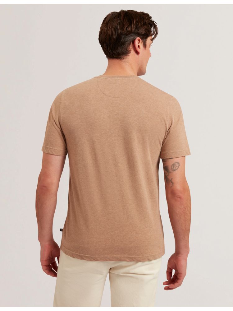Ted Baker Tywinn - Classic Crew Neck Cotton T-shirt Oberteile Herren Braun | 574230-TYJ