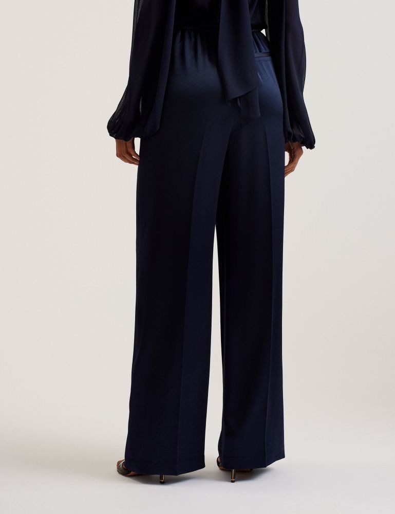 Ted Baker Umaibo - Satin Wide Leg Drawstring Joggers Kurze Hose Damen Schwarz | 089315-PXR