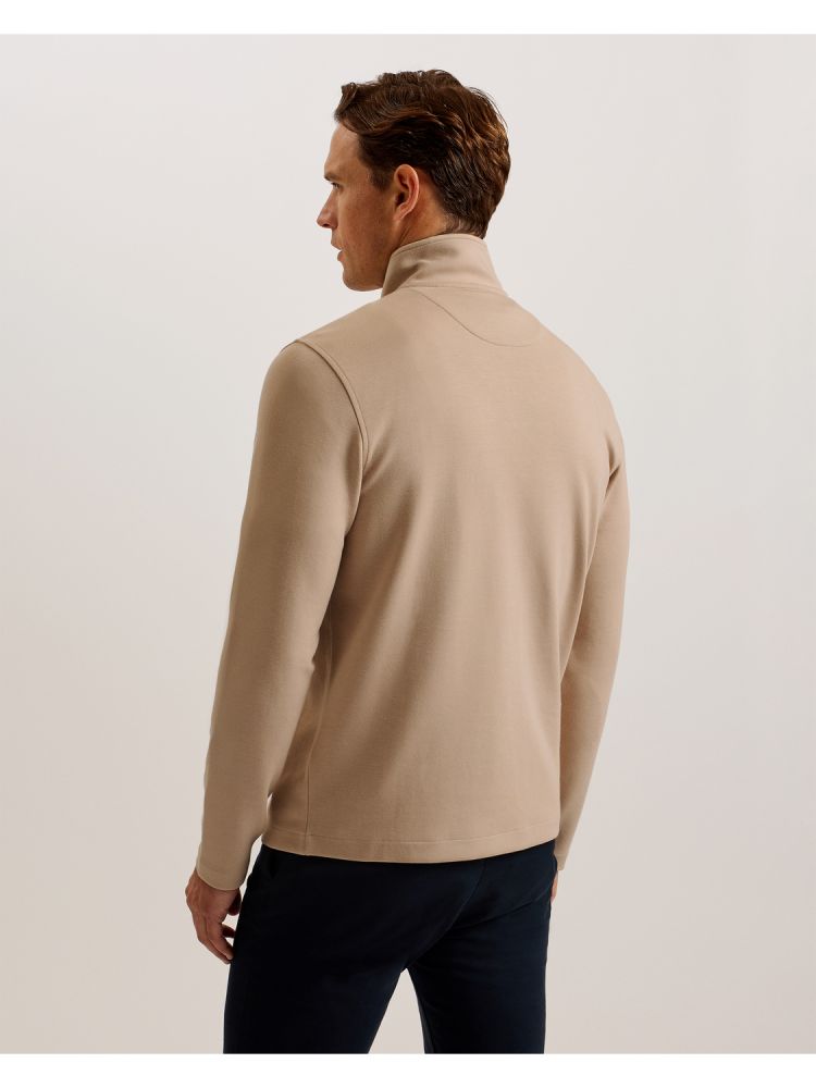 Ted Baker Veller - Long Sleeve Regular Fit Half Zip Oberteile Herren Braun | 102867-VJN