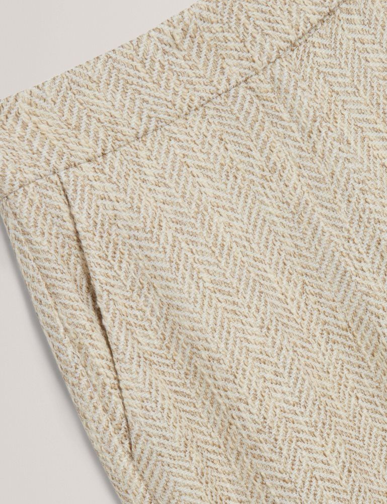 Ted Baker Vulpat - Boucle Herringbone Wide Leg Tailored Trousers Anzüge Damen Weiß | 721305-VOR