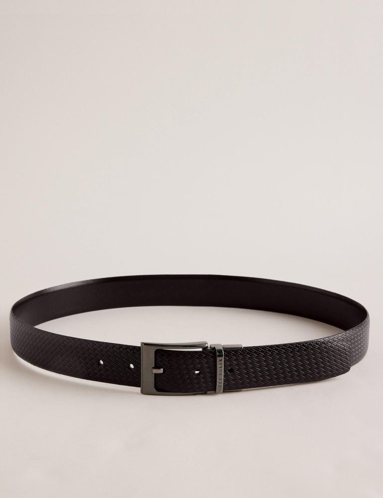 Ted Baker Waide - Woven Texture Leather Belt Gürtel Herren Braun | 356187-XZV