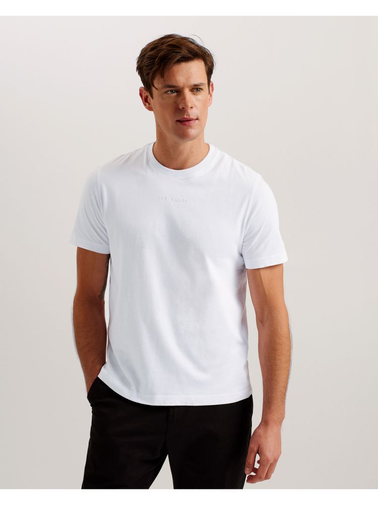 Ted Baker Wiskin - Short Sleeve Regular Branded T-shirt Oberteile Herren Weiß | 521748-XLN