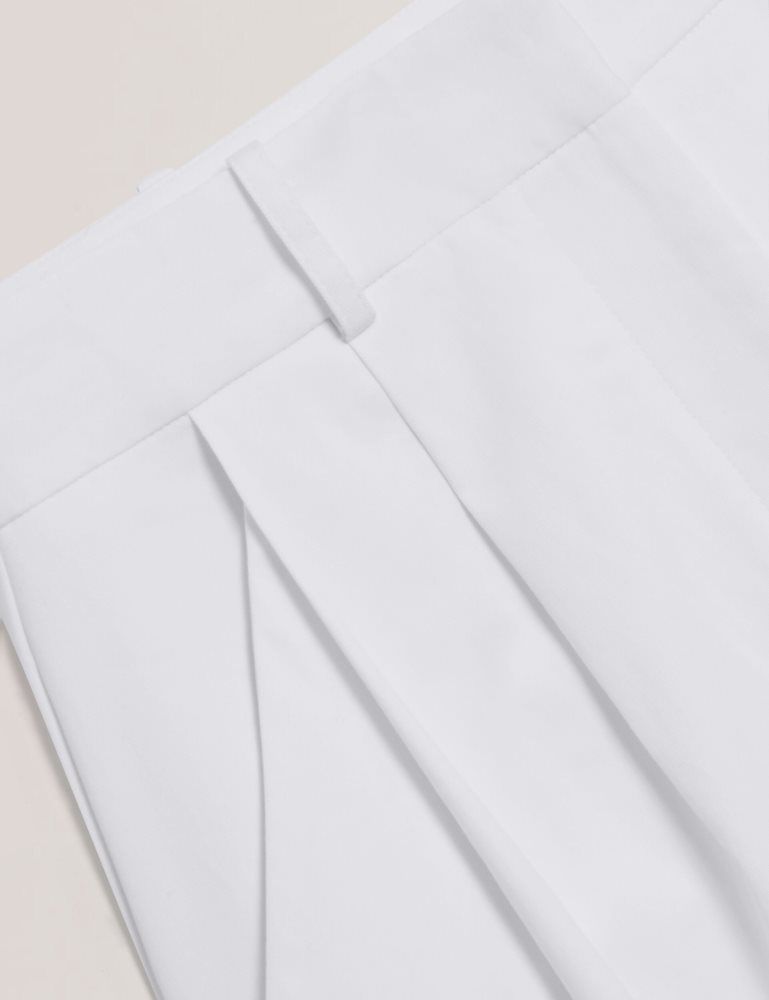 Ted Baker Zozia - Pleated High Waist Wide Leg Trousers Kurze Hose Damen Weiß | 795418-OXN